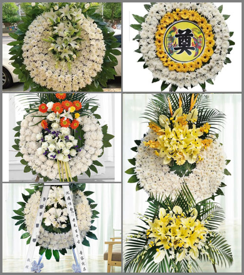 湖北襄阳市襄州区黄龙镇明湾村花圈速递